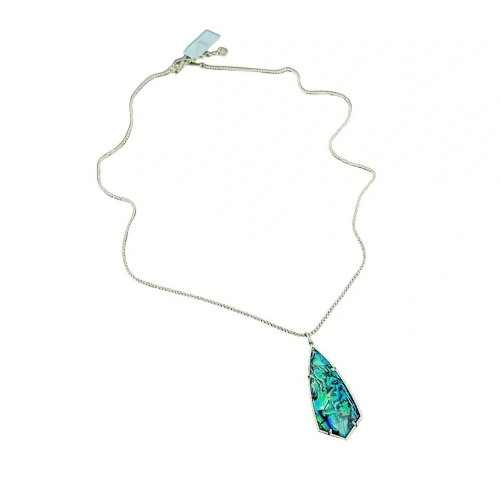 Kendra Scott Carole Abalone Long Pendant Necklace NEW